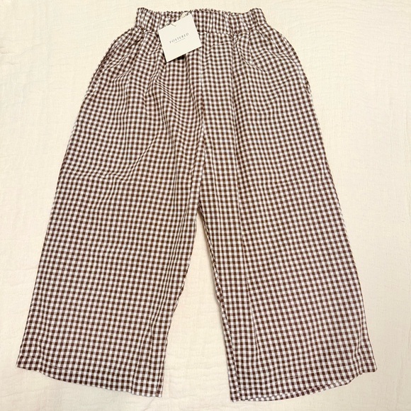 Fostered Collection Bottoms Fostered Collection Brown Gingham Pants — free download